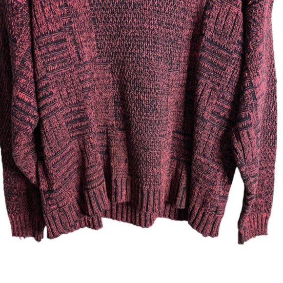 John Ashford Pink Vintage Marled Knit Crewneck Sweater - Picture 3 of 9